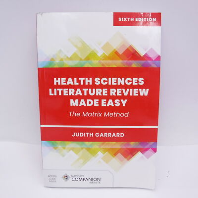Health Sciences Literature Review Made Easy by Judith Garrard Paperback