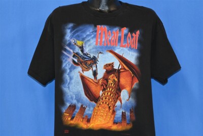 vtg 90s MEATLOAF EVERYTHING LOUDER THAN ELSE TOUR BAT ROCK CONCERT t-shirt XL