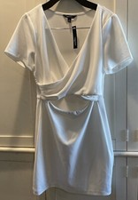 Speechless Women's White Wrap Front Dress Size Large NWT