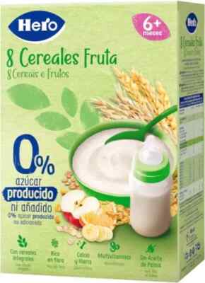 Hero Baby Flour Breakfast 8 Cereals with Fruit Cereals Non-dairy Porridge 340g