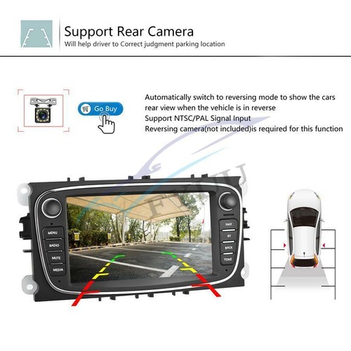 7" 1G+16G Android 8.1 Quad-core Stereo Radio GPS Wifi OBD For Ford Focus S-Max - Picture 9 of 12