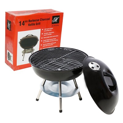 14'' Portable Kettle Charcoal BBQ Grill