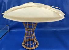 NEUF GRAND CHAPEAU DE CÉRÉMONIE BLANC CASSÉ À CUSTOMISER & BASE À RECOLLER