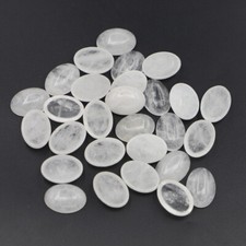 100pcs Natural White Crystal Stone 13x18mm Oval Cab Cabochon DIY Jewelry Making