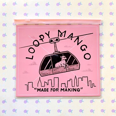 NWOT Loopy Mango Reusable Zip Pouch - Tram