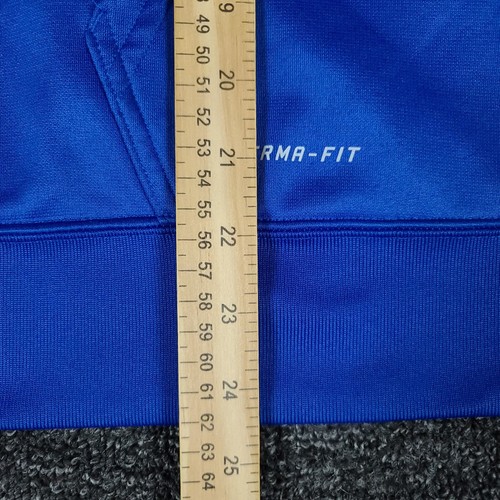 Nike Hoodie Boys XL Blue Therma Fit Center Swoosh Outdoor School Casual Pullover - Picture 7 of 11