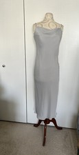 New Banana Republic Women Light Gray Sleeveless Slip Dress SZ 2