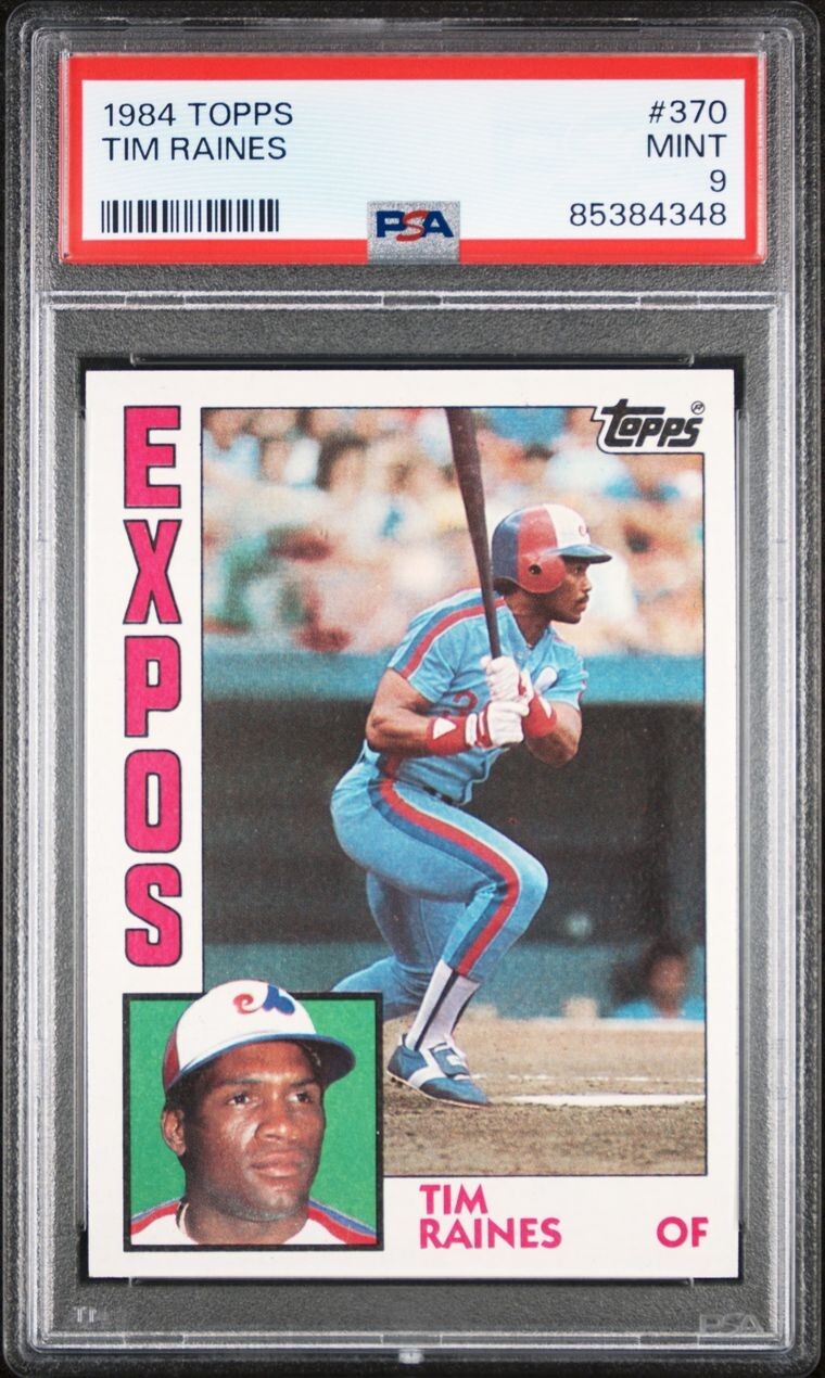 1984 Topps #370 Tim Raines HOF Expos PSA 9 Mint