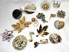 Lot of 17 Costume Brooches Pins Rhinestones GORGEOUS Vintage Jewelry