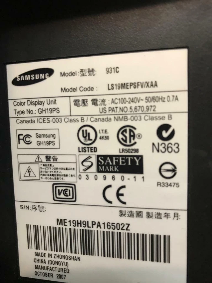 Samsung SyncMaster 931C - Image 3 of 3