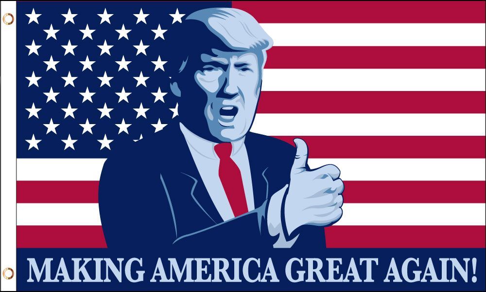 BANDIERA DONALD TRUMP 90x150 cm Keep America grande resistente alla dissolvenza per decorazione