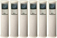 Bluonics CTO Carbon Block Water Filters (6) 4.5" x  20" Whole House Cartridges