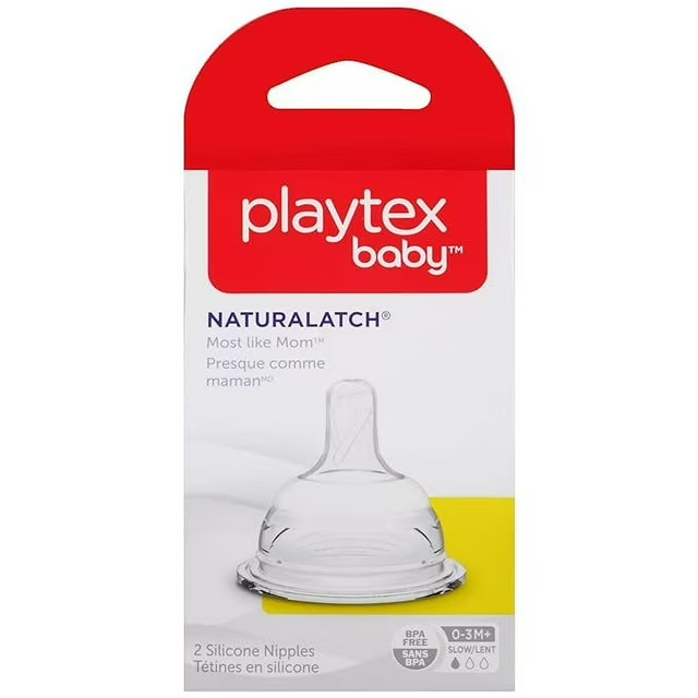 Playtex NaturaLatch Nipple Medium Flow 2-Count New Sealed