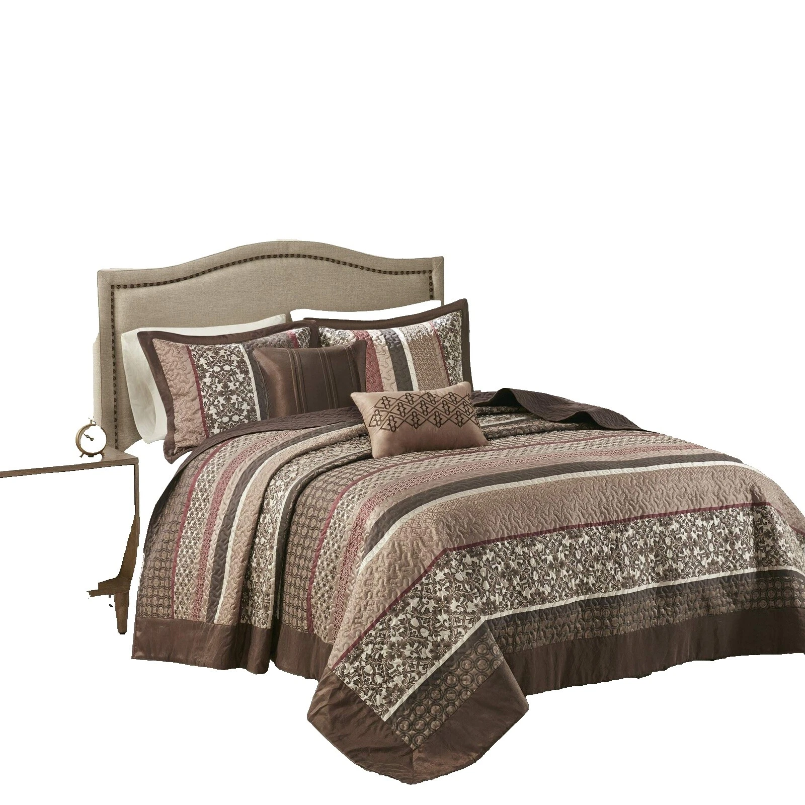 Cubrecamas geométrico Jacquard