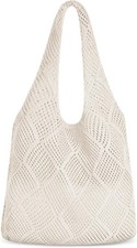 Strandtasche Damen Gehäkelte Mesh Tote Bag G...