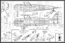 Royal Marutaka Curtiss P-6E Hawk 60 size printed kit plan and template set