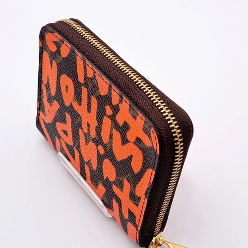 Mint Louis Vuitton Zippy Coin Purse Coin Case Monogram Graffiti Orange M93708 - Picture 6 of 12