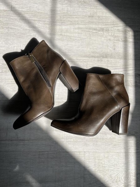 Women Gino Rossi Heels Brown Leather 37.5