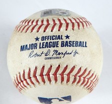 2023 Athletics Nationals Game Used Baseball Lucas Erceg Lane Thomas Hit By Pitch