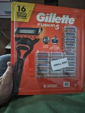 Gillette Fusion 5 With Jumbo Lubrication Strip Refill Cartridges 16 Ct Sealed