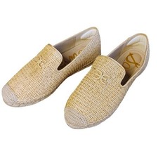 Sam Edelman Kathleen Espadrille Flats Sand Womens 7.5 Bohemian Vacation Tropical