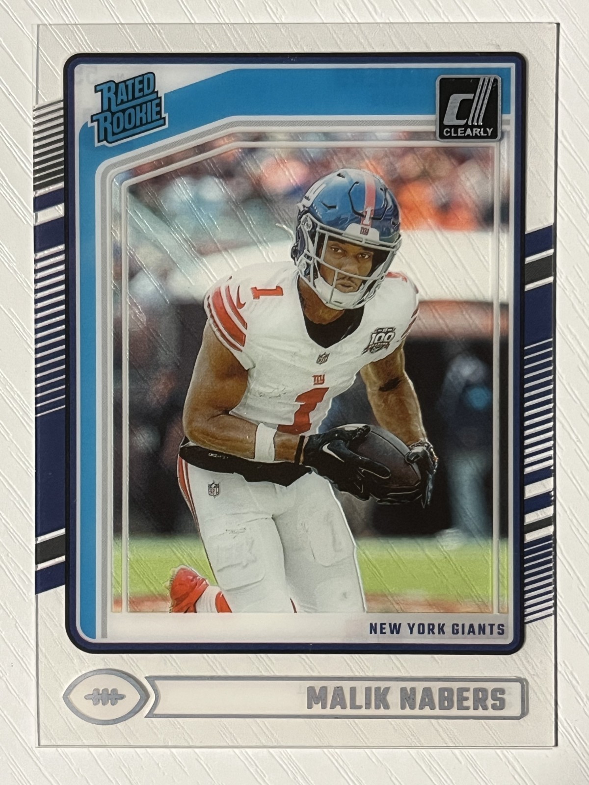 Malik Nabers 2024 Panini Clearly Donruss RC #55 New York Giants