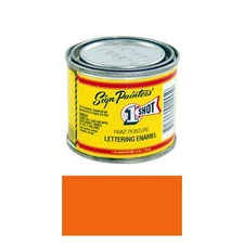 1/4 Pint 1 Shot 124L ORANGE Paint Lettering Enamel Pinstriping One Shot