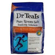 4 Pack Dr Teal's Pure Epsom Salt Soaking Solution, Citrus and Mint, 3 lbs