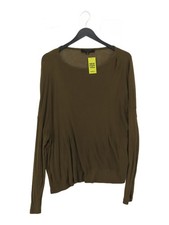 AllSaints Damen T-Shirt L Grün 100% Lyocell Modal Basic