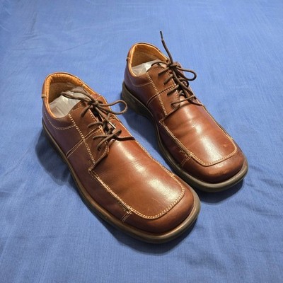 Bottesini Dress Shoes Mens 10 Brown Good Leather Square Toe Lace Up 00584854