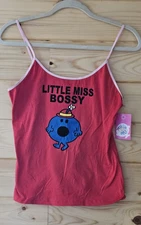 Mr. Men Little Miss Women's S Red Little Miss Bossy Cami Tank Top NWT