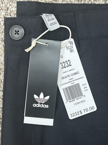 New Adidas Skate Chino Unisex Pants Skateboarding Wide Leg 32 X 32 (SH11) - Picture 4 of 7