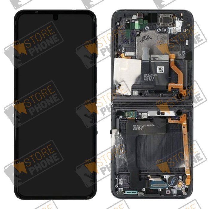 Ecran Complet Samsung Galaxy Z Flip4 Noir pour Réparer les Lignes Vertes et Tactile Bloqué
