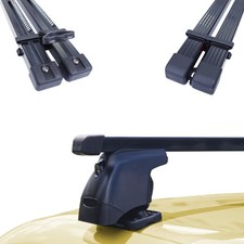 Für Volvo S40 2 II M 4-Tür 04-08 Schwarz Stahl Dachträger Normaldach