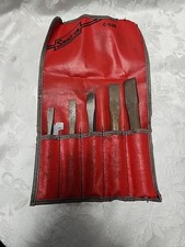 Snap On Tools 5 Piece Flat Chisel Set W C-50b Kit Bag. Used