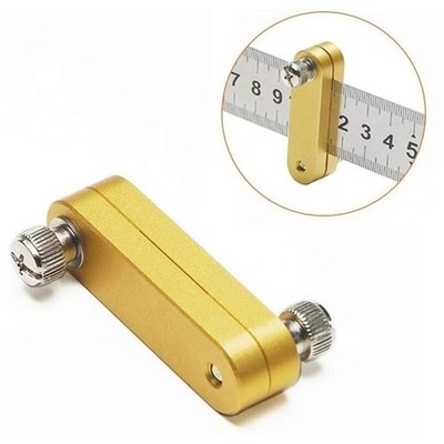 Measuring Positioning Block Scribe Steel Ruler Tool Woodworking Carpenter