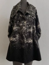 KENAR Jackets & Coats Size XL Black/ Grey  Pockets Wool 50% Women’s