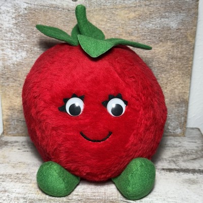 VINTAGE Del Monte TRUDY Reddie Tomato Stuffed Plush With Face, Mouth, Feet 7''