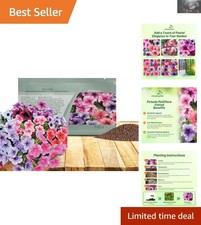500 Pcs Veined Multiflora Petunia Seeds - Ideal for Containers  Hanging Baskets