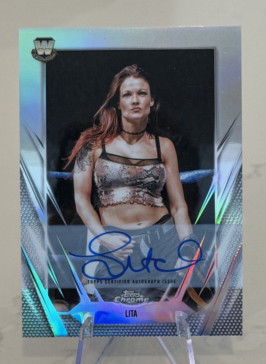 Lita #BCA-LIT Wrestling Cards 2026 Topps Chrome WWE Autograph trading card — raw and PSA graded price guide