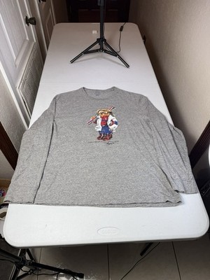 Used Polo by Ralph Lauren Ski Polo Bear Long Sleeve T-Shirt Size XL