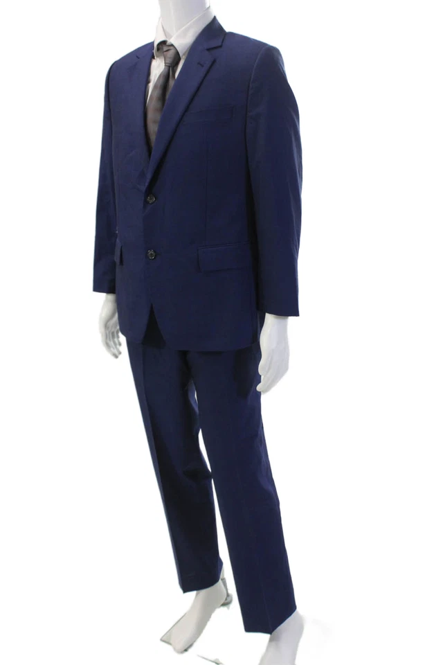 Terno calça Michael Michael Kors masculino manga comprida forrado duas peças azul tamanho 40 - Imagem 4 de 4