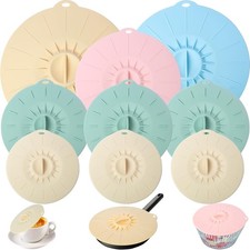 9 Pack Silicone Lids Reusable Heat Resistant for Bowls Pots