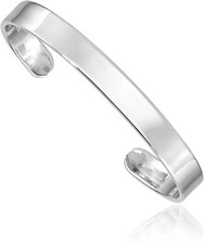 925 Sterling Silver 6mm Cuff Bracelet