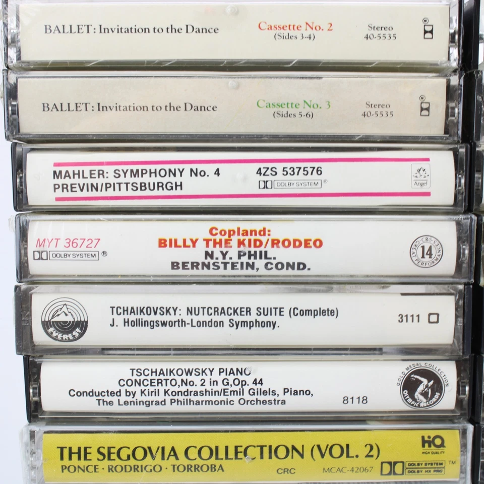 Lot of 45 Vintage Cassette Tapes Classical Pop Rock Jazz Country Willie Nelson - Image 4 of 4