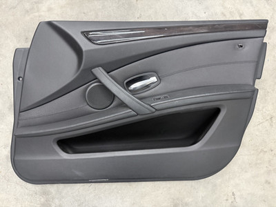 BMW OEM 5 Series E60 LCI Black/ Dakota Front Passenger Door Trim Panel Complete