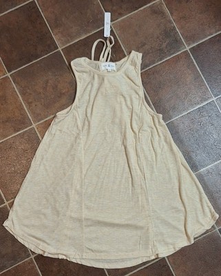 Thyme & Honey Size XL Sleeveless Boho Lace Up Back Stretch Cotton Tunic Blouse