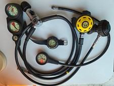 SCUBA Atemregler-Set mit Instrumenten (Aqualung+Sherwood)