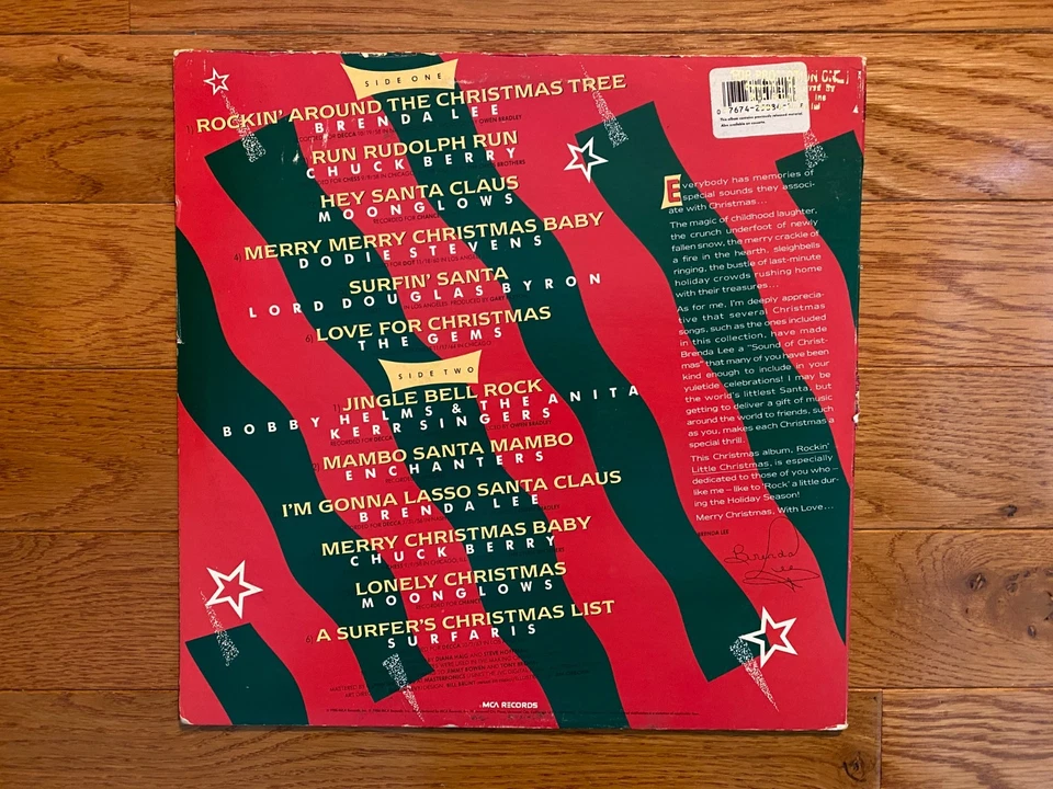 Rockin' Little Christmas LP MCA 1986 Press Brenda Lee Chuck Berry The Moonglows - Image 2 of 4