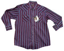 Vintage Plains Western Wear Pearl Snap Shirt Tall Man Size XXLT New With Tags
